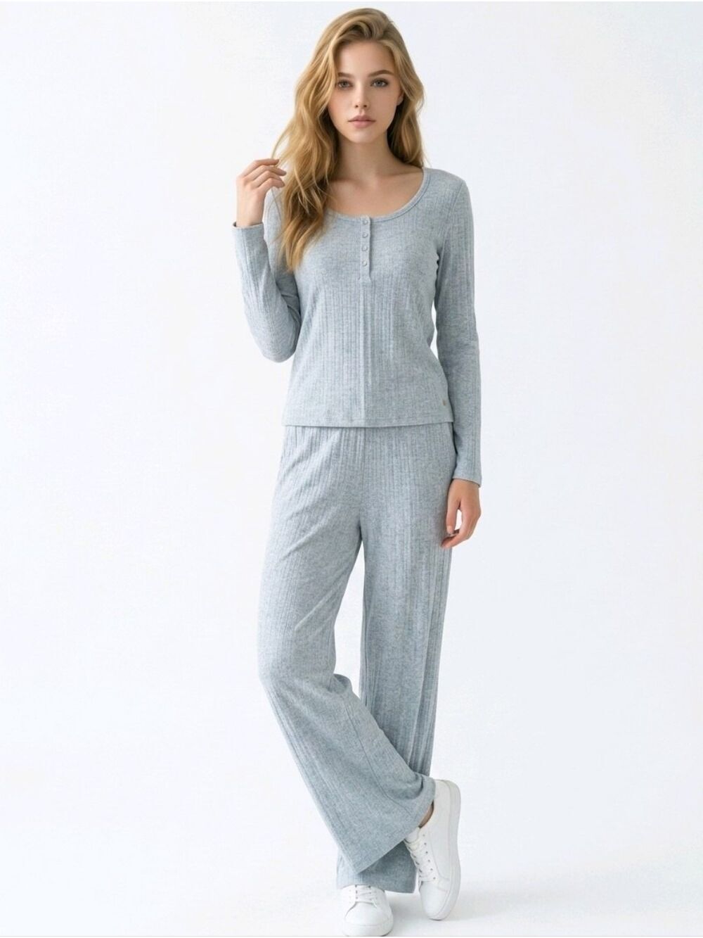 Latte Love Long Sleeve Top and Wide Leg Pant - Picture 4 of 10
